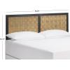 SAFAVIEH Home Collection Halvor Rattan Queen Size Headboard Light Brown Frame & Natural Brown(Black)