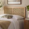 SAFAVIEH Home Collection Halvor Rattan Queen Size Headboard Light Brown Frame & Natural Brown(Light Natural)