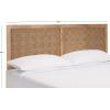 SAFAVIEH Home Collection Halvor Rattan Queen Size Headboard Light Brown Frame & Natural Brown(Natural)