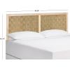 SAFAVIEH Home Collection Halvor Rattan Queen Size Headboard Light Brown Frame & Natural Brown(White Wash)