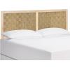 SAFAVIEH Home Collection Halvor Rattan Queen Size Headboard Light Brown Frame & Natural Brown(White Wash)