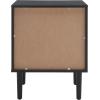 SAFAVIEH Home Collection Irelia Distressed Black 2-Drawer Nightstand(Black/Natural)