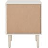 SAFAVIEH Home Collection Irelia Distressed Black 2-Drawer Nightstand(Bleached White/Natural)