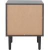 SAFAVIEH Home Collection Irelia Distressed Black 2-Drawer Nightstand(Distressed Black/Natural)
