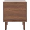 SAFAVIEH Home Collection Irelia Distressed Black 2-Drawer Nightstand(Walnut/Natural)