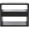 SAFAVIEH Home Collection Munson Natural 2-Shelf 1-Drawer Nightstand (Fully Assembled)(Black)