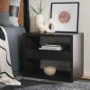 SAFAVIEH Home Collection Munson Natural 2-Shelf 1-Drawer Nightstand (Fully Assembled)(Dark Oak)