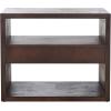 SAFAVIEH Home Collection Munson Natural 2-Shelf 1-Drawer Nightstand (Fully Assembled)(Dark Oak)