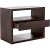 SAFAVIEH Home Collection Munson Natural 2-Shelf 1-Drawer Nightstand (Fully Assembled)(Dark Oak)