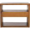 SAFAVIEH Home Collection Munson Natural 2-Shelf 1-Drawer Nightstand (Fully Assembled)(Natural)