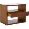 SAFAVIEH Home Collection Munson Natural 2-Shelf 1-Drawer Nightstand (Fully Assembled)(Natural)