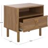 SAFAVIEH Home Collection Prinpop Oak Brown 1-Drawer 1-Shelf Nightstand(Oak)