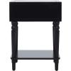 SAFAVIEH Home Collection Siobhan Vanilla Solid Wood 1-Drawer Nightstand Accent Table(Black)