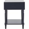 SAFAVIEH Home Collection Siobhan Vanilla Solid Wood 1-Drawer Nightstand Accent Table(Navy)