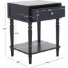 SAFAVIEH Home Collection Siobhan Vanilla Solid Wood 1-Drawer Nightstand Accent Table(Navy)