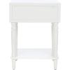 SAFAVIEH Home Collection Siobhan Vanilla Solid Wood 1-Drawer Nightstand Accent Table(Off White)