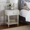 SAFAVIEH Home Collection Siobhan Vanilla Solid Wood 1-Drawer Nightstand Accent Table(Off White)