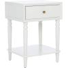 SAFAVIEH Home Collection Siobhan Vanilla Solid Wood 1-Drawer Nightstand Accent Table(Off White)