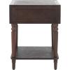 SAFAVIEH Home Collection Siobhan Vanilla Solid Wood 1-Drawer Nightstand Accent Table(Walnut)