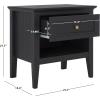 SAFAVIEH Home Collection Sondra Distressed Black/Gold 2-Drawer Nightstand(Black/Gold)