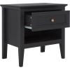 SAFAVIEH Home Collection Sondra Distressed Black/Gold 2-Drawer Nightstand(Black/Gold)
