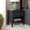 SAFAVIEH Home Collection Sondra Distressed Black/Gold 2-Drawer Nightstand(Black/Gold)