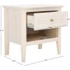 SAFAVIEH Home Collection Sondra Distressed Black/Gold 2-Drawer Nightstand(Bleached White/Gold)