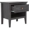 SAFAVIEH Home Collection Sondra Distressed Black/Gold 2-Drawer Nightstand(Distressed Black/Gold)