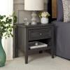 SAFAVIEH Home Collection Sondra Distressed Black/Gold 2-Drawer Nightstand(Distressed Black/Gold)