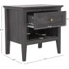SAFAVIEH Home Collection Sondra Distressed Black/Gold 2-Drawer Nightstand(Distressed Black/Gold)