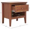 SAFAVIEH Home Collection Sondra Distressed Black/Gold 2-Drawer Nightstand(Walnut/Gold)
