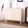 SAFAVIEH Home Collection Sula Antique White 2-Door 2-Shelf Storage Living Room Bedroom Chest (Fully Assembled)