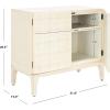 SAFAVIEH Home Collection Sula Antique White 2-Door 2-Shelf Storage Living Room Bedroom Chest (Fully Assembled)
