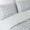 SAFAVIEH Home Floral Reversible Comforter Set – 3 Piece, Queen/Full, 100% Cotton, 144TC, Blue Mist & Sage Green – Includes 1 Duvet Cover & 2 Shams (CMT2000A-Q)(Blue Mist/Sage Green)