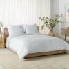 SAFAVIEH Home Floral Reversible Comforter Set – 3 Piece, Queen/Full, 100% Cotton, 144TC, Blue Mist & Sage Green – Includes 1 Duvet Cover & 2 Shams (CMT2000A-Q)(Blue Mist/Sage Green)