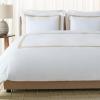 SAFAVIEH Home Hotel Collection Duvet Cover Set – 300TC 100% Cotton Percale, 3-Piece, Border Design, Desert Beige & White, King – Includes 1 Duvet Cover & 2 Pillow Shams (DVT1000A-K)(Desert Beige/White)