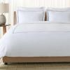 SAFAVIEH Home Hotel Collection Duvet Cover Set – 300TC 100% Cotton Percale, 3-Piece, Golden Taupe & White, Full/Queen – Includes 1 Duvet Cover & 2 Pillow Shams (DVT1001A-Q)(Blue Mist/White)