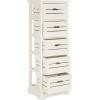 Safavieh American Homes Collection Sarina Cherry 5-Drawer Cabinet(Distressed Cream)