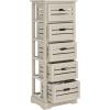 Safavieh American Homes Collection Sarina Cherry 5-Drawer Cabinet(Vintage Grey)