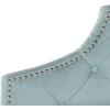 Safavieh Arebelle Taupe Linen Upholstered Tufted Headboard – Silver Nailhead (Queen)(Taupe)