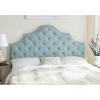 Safavieh Arebelle Taupe Linen Upholstered Tufted Headboard – Silver Nailhead (Queen)(Taupe)