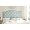 Safavieh Connie Grey/ White Diamond Camelback Headboard – Silver Nailhead (Full)(Bluestone)