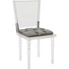 Safavieh Couture Home Ella Clear Acrylic and Grey Velvet Dining Chair
