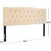 Safavieh Home Axel Modern Buckwheat Tufted Headboard, King(Buckwheat)