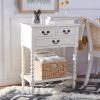 Safavieh Home Collection Athena Black 3-Drawer Console Table(Distressed White)