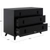 Safavieh Home Collection Blaize Black 3-Drawer Nightstand Dresser Chest(Black)
