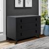 Safavieh Home Collection Blaize Black 3-Drawer Nightstand Dresser Chest(Black)