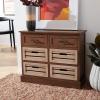 Safavieh Home Collection Briar Brown and Sand 6 Removable Drawer Storage Chest(Brown / Sand)