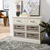 Safavieh Home Collection Briar Brown and Sand 6 Removable Drawer Storage Chest(Distressed White / Greige)