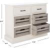 Safavieh Home Collection Briar Brown and Sand 6 Removable Drawer Storage Chest(Distressed White / Greige)